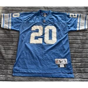Reebok Throwback Classics Barry Sanders Detroit Lions Jersey Men Large 1996 NFL